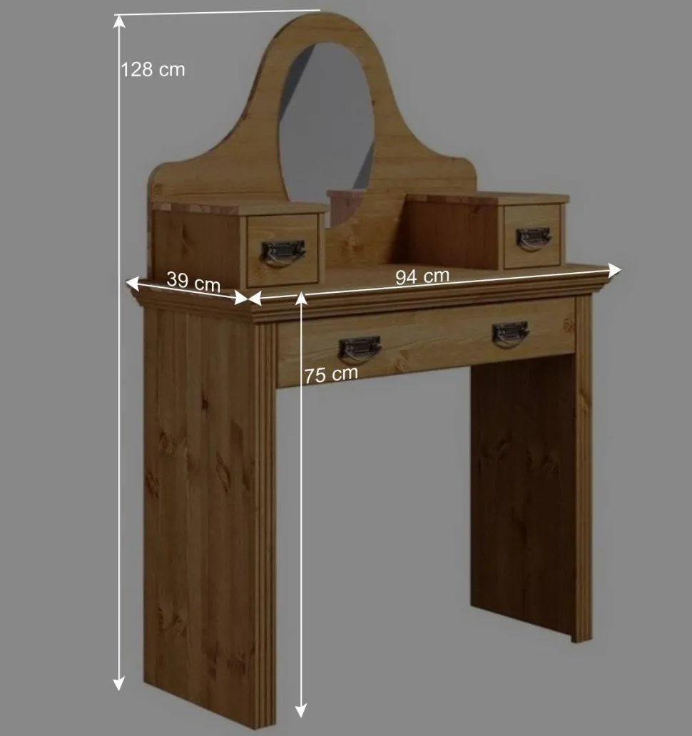 Modern Country Frisiertisch mit Spiegel - Vocoja