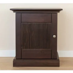 Modern Country Nachtschrank in Dunkelbraun - Nauizia