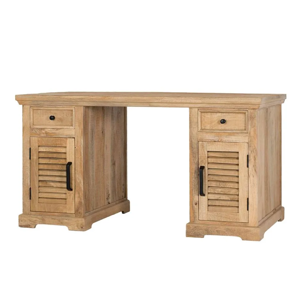 Modern Country Schreibtisch mit Lamellentüren - Muray