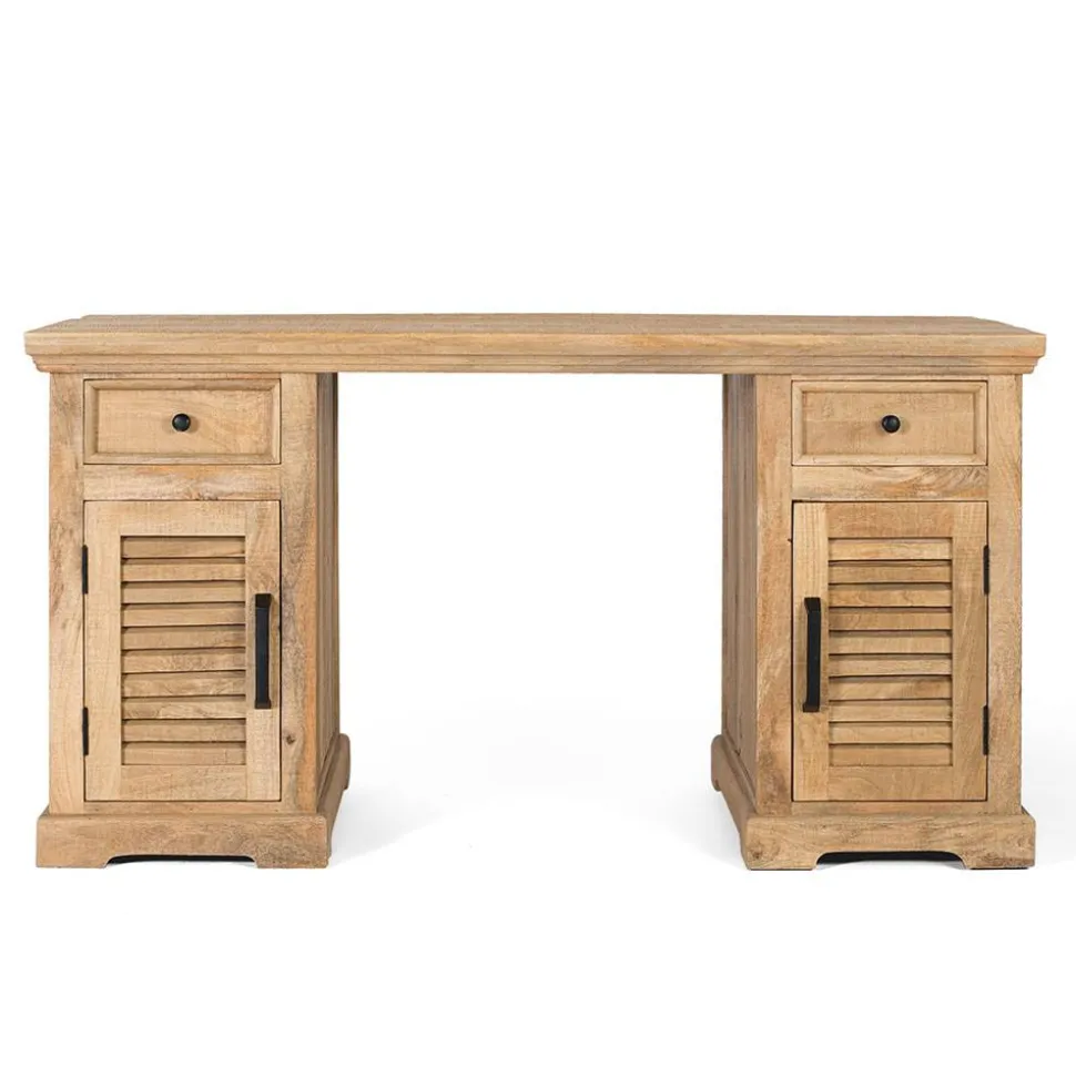 Modern Country Schreibtisch mit Lamellentüren - Muray