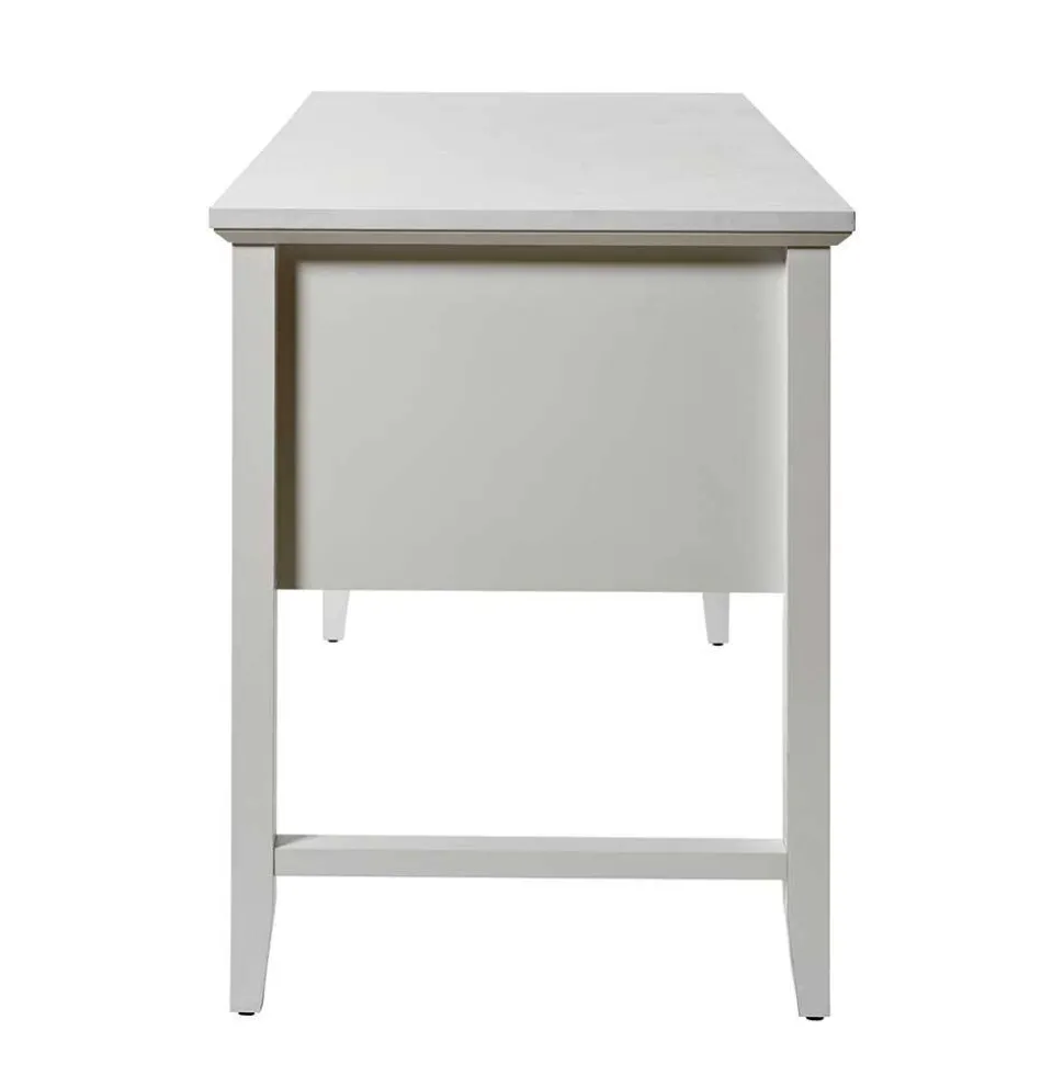 Modern Country Schreibtisch in Weiß - Carter