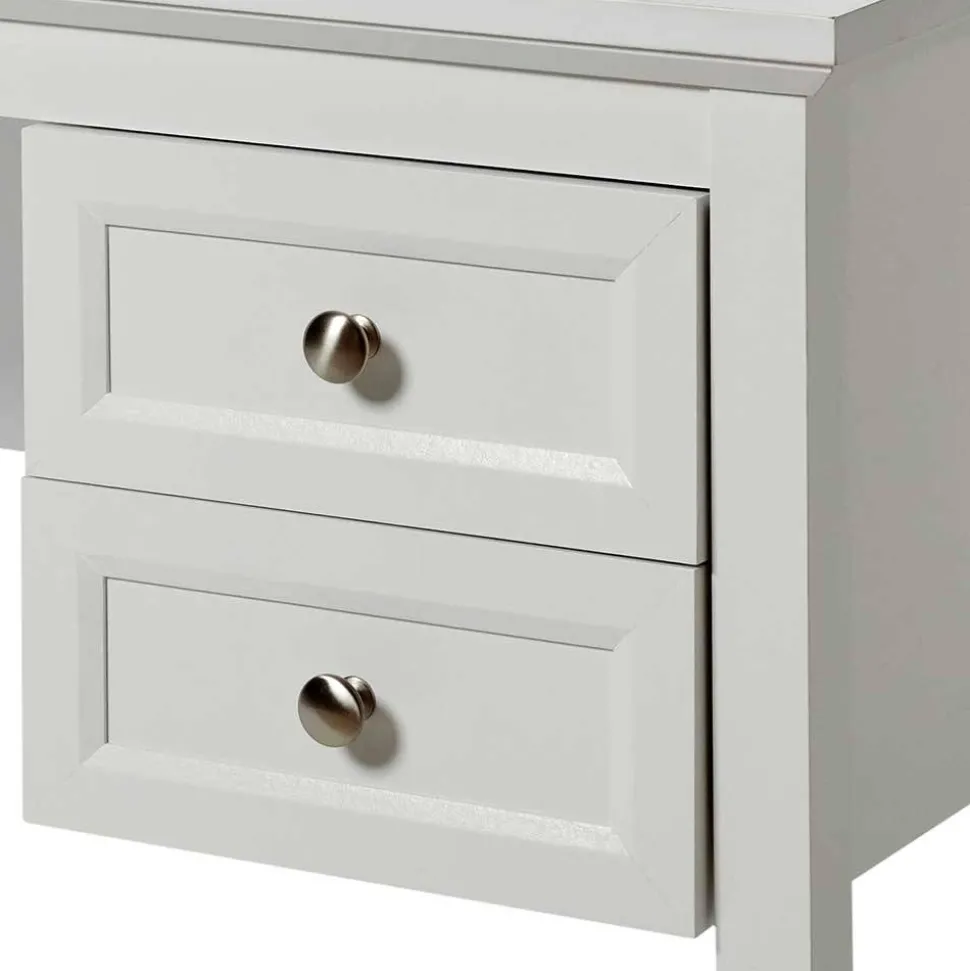 Modern Country Schreibtisch in Weiß - Carter