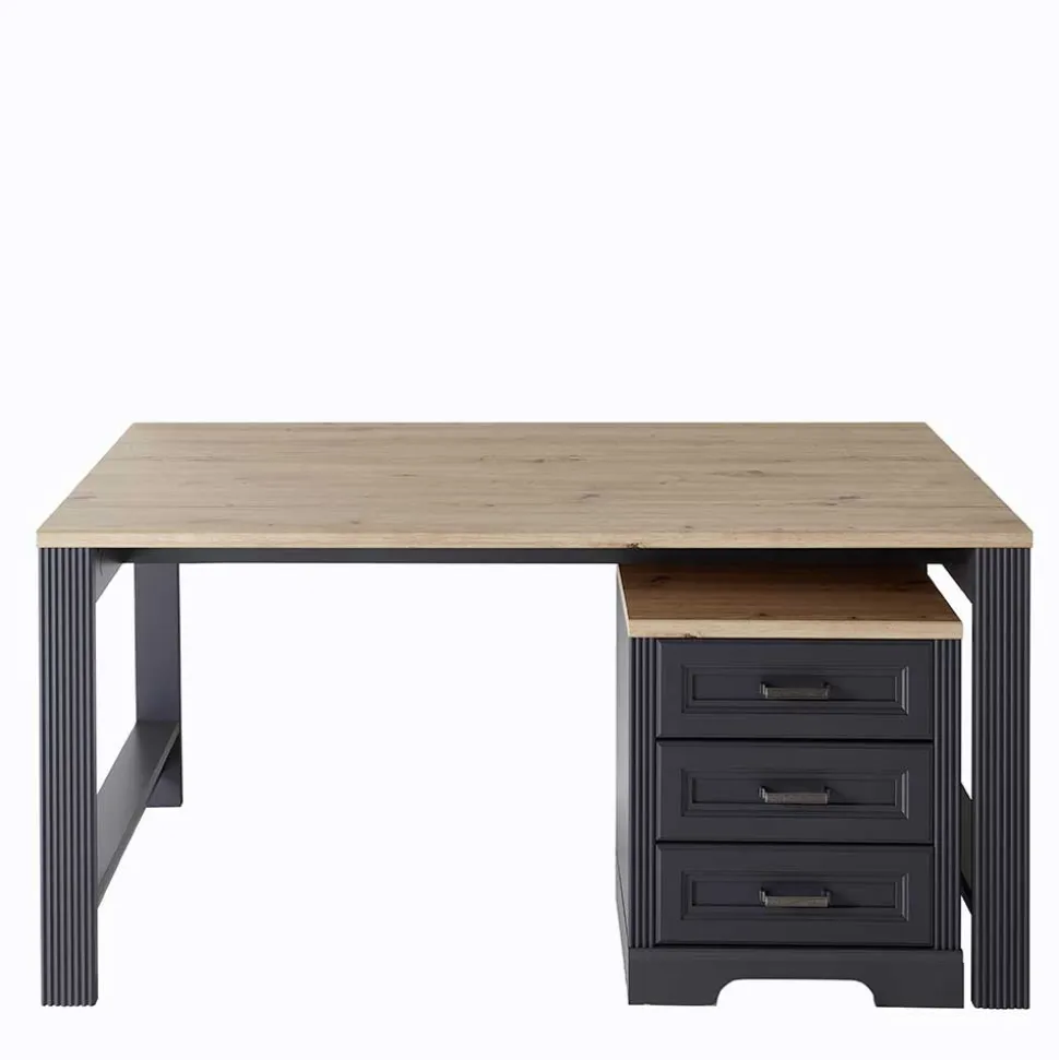 Modern Country Schreibtisch & Rollcontainer - Joe (zweiteilig)