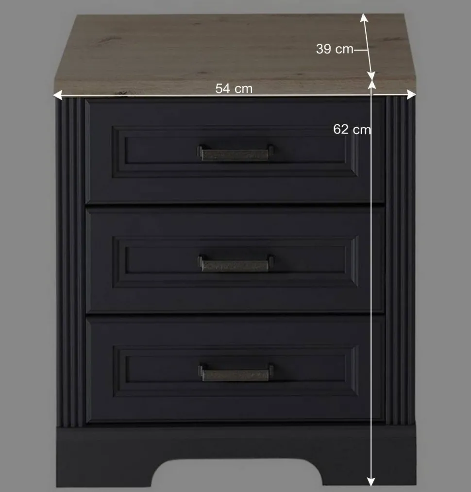 Modern Country Schreibtisch & Rollcontainer - Joe (zweiteilig)