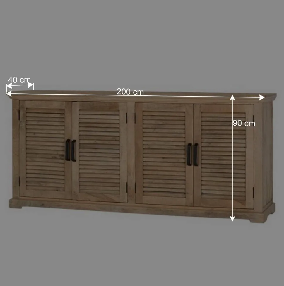 Modern Country Sideboard mit Lamellentüren - Muray