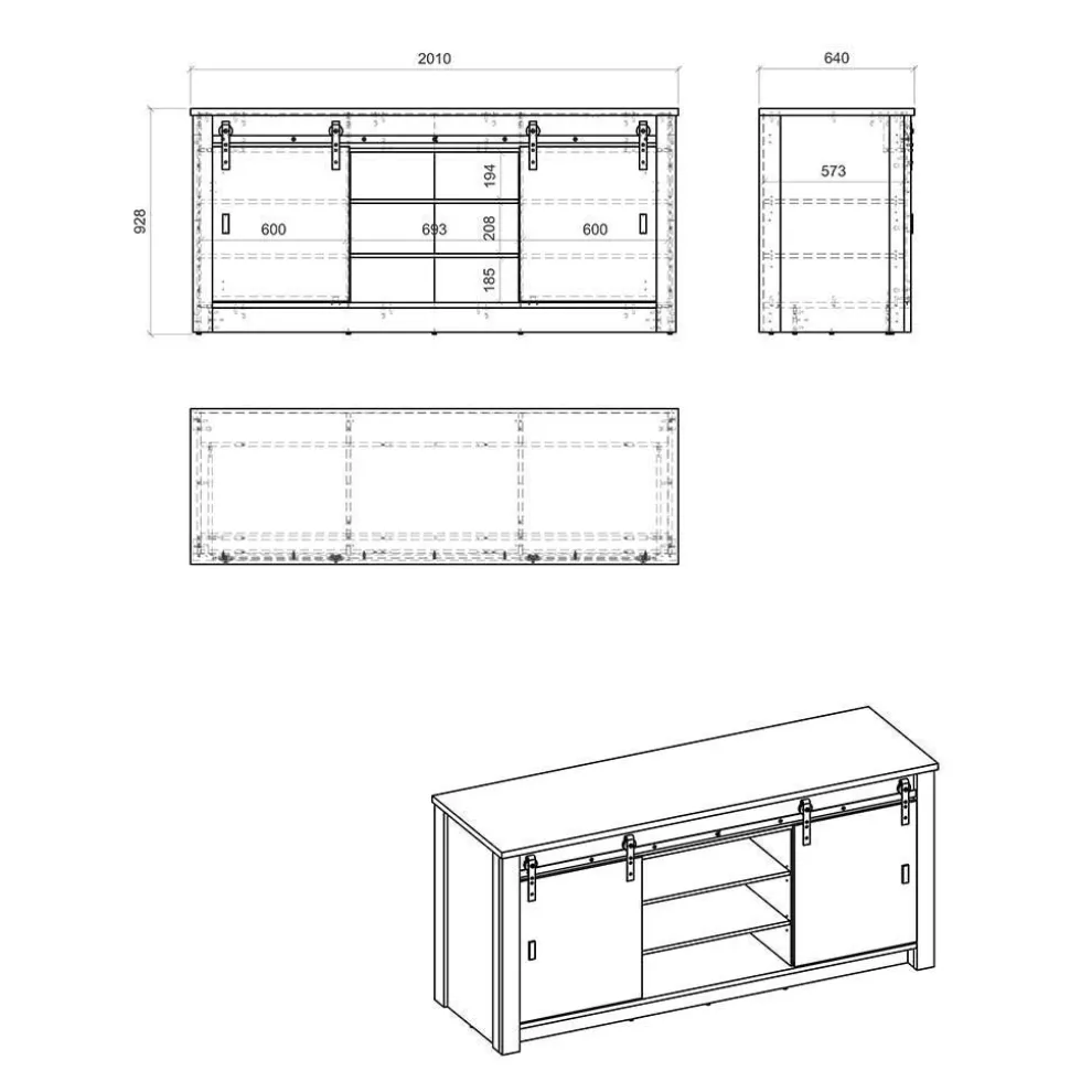 Modern Country Style Küche Möbel - Eture (vierteilig)