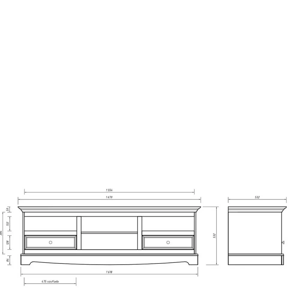 Modern Country TV Board zweifarbig - Vitablo