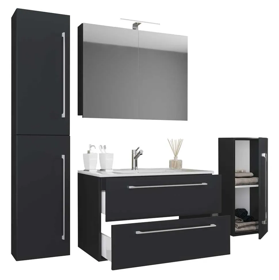 Moderne Badausstattung Hängemöbel - Gloriella (vierteilig)