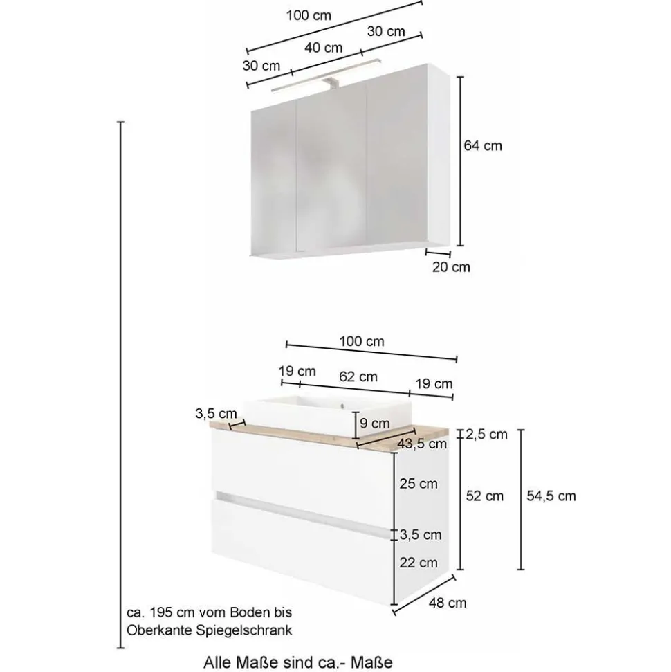 Moderne Badeinrichtung in Dunkel - Noricas I (dreiteilig)