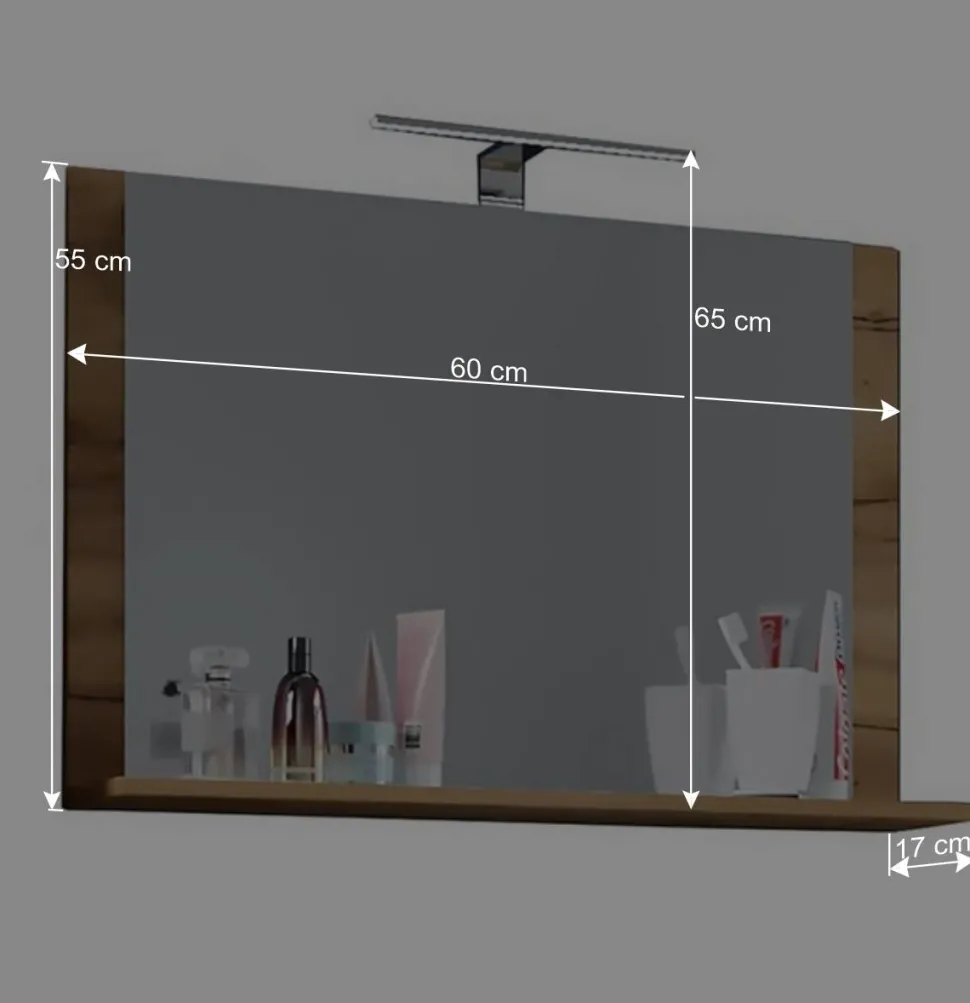 Moderne Badmöbel im Holzlook - Toulon (vierteilig)