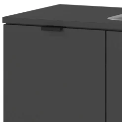 Moderne Badmöbel Kombi in Grau - Quado (dreiteilig)