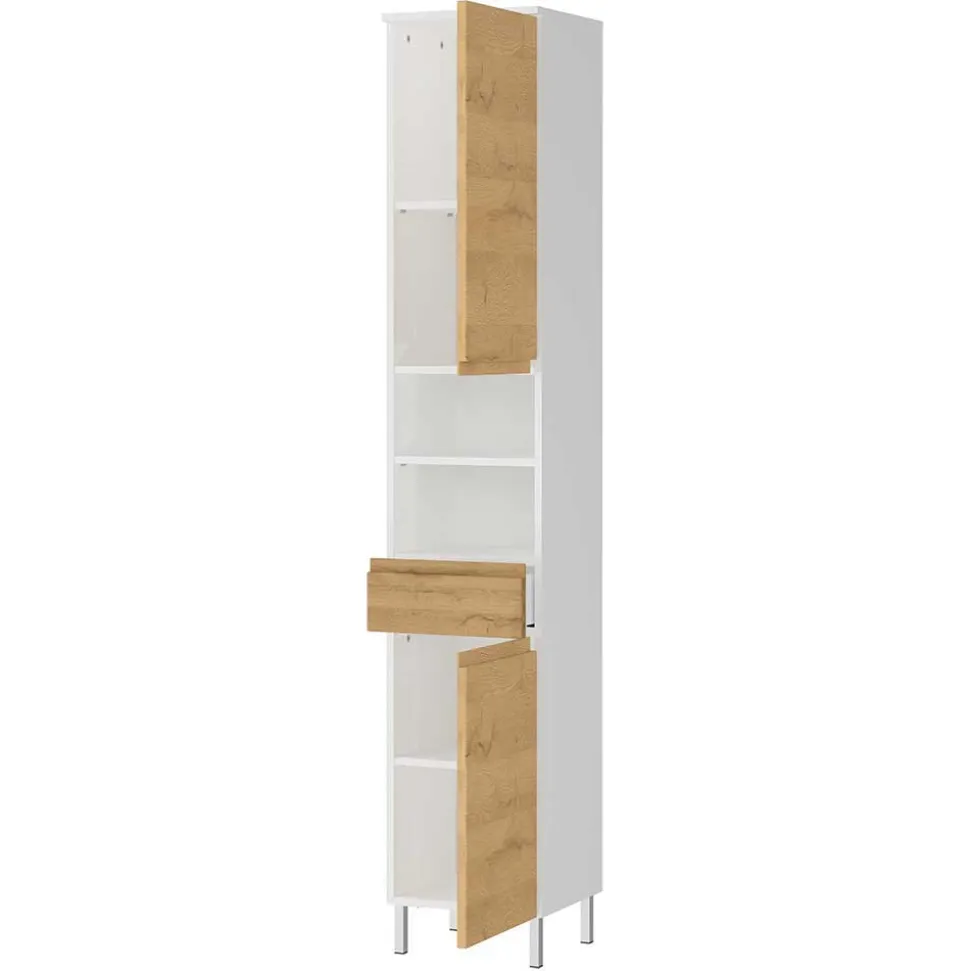 Moderne Badmöbel zweifarbig - Aspariavo (dreiteilig)