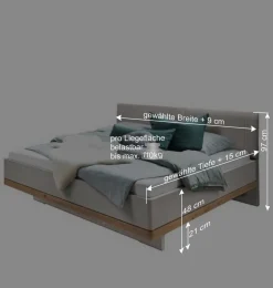Moderne Design Bettanlage mit Kunstleder - Crascanu (dreiteilig)