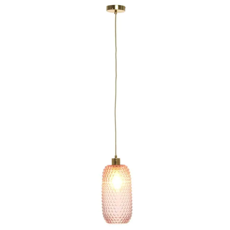 Moderne Design Hängeleuchte in Rosa Glas - Abid