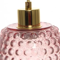 Moderne Design Hängeleuchte in Rosa Glas - Abid