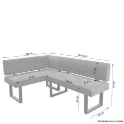 Moderne Eckbank mit drei Sitzplätzen - Olegana