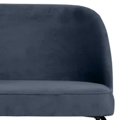 Moderne Esszimmerbank in Petrol Samt - Plicardo