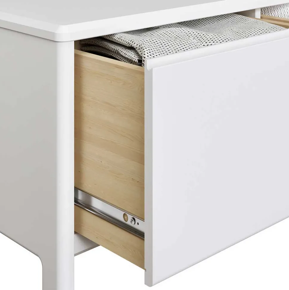 Moderne Garderobenmöbel aus Holz in Weiß - Oranias (dreiteilig)