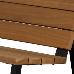 Moderne Gartenbank aus Abachi Holz - Liz