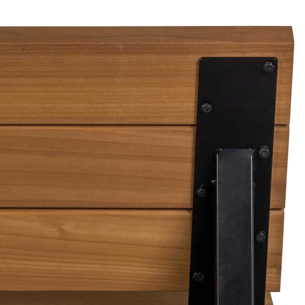 Moderne Gartenbank aus Abachi Holz - Liz