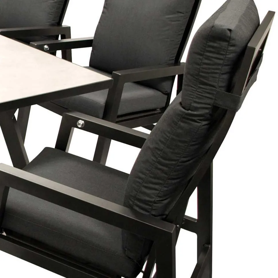 Moderne Gartenstühle aus Aluminium - Ashly (2er Set)