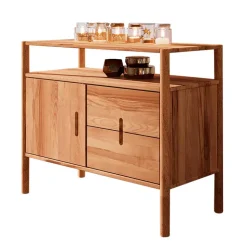 Moderne Holzkommode mit Fach & Tür - Indrya