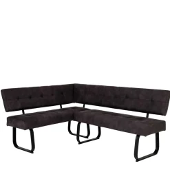 Moderne Microfaser Eckbank mit Bügelgestell - Elfetes