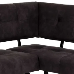 Moderne Microfaser Eckbank mit Bügelgestell - Elfetes