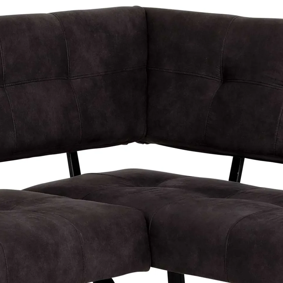 Moderne Microfaser Eckbank mit Bügelgestell - Elfetes