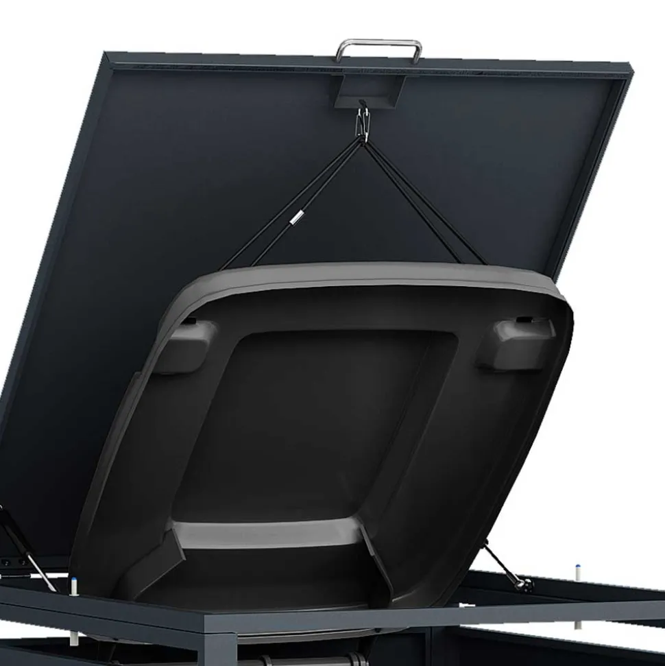 Moderne Mülltonnenbox in Holzoptik - Ecdo