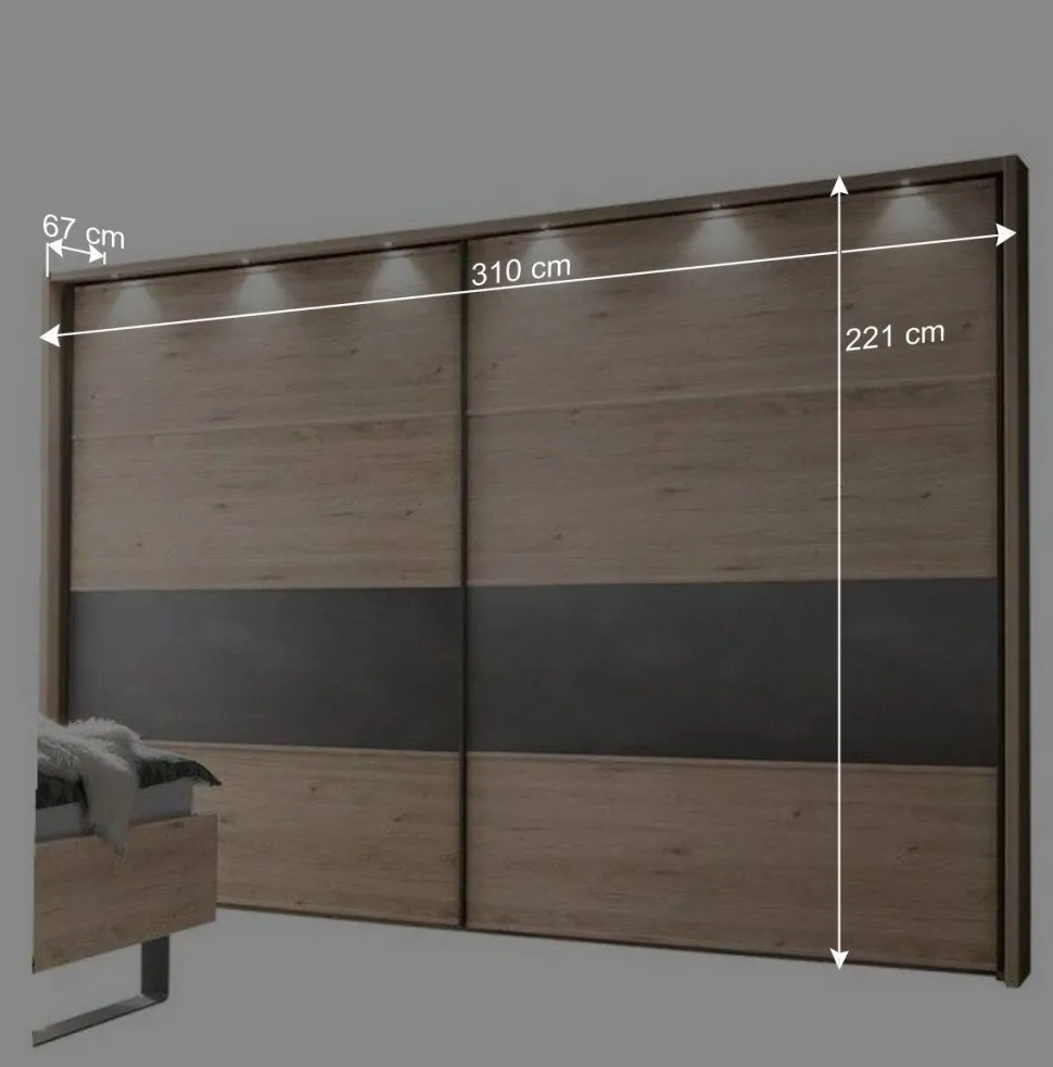 Moderne Schlafzimmermöbel Kombi - Licruva (vierteilig)