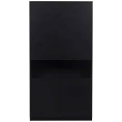 Moderne Schrankwand in Schwarz - Niwidus (fünfteilig)