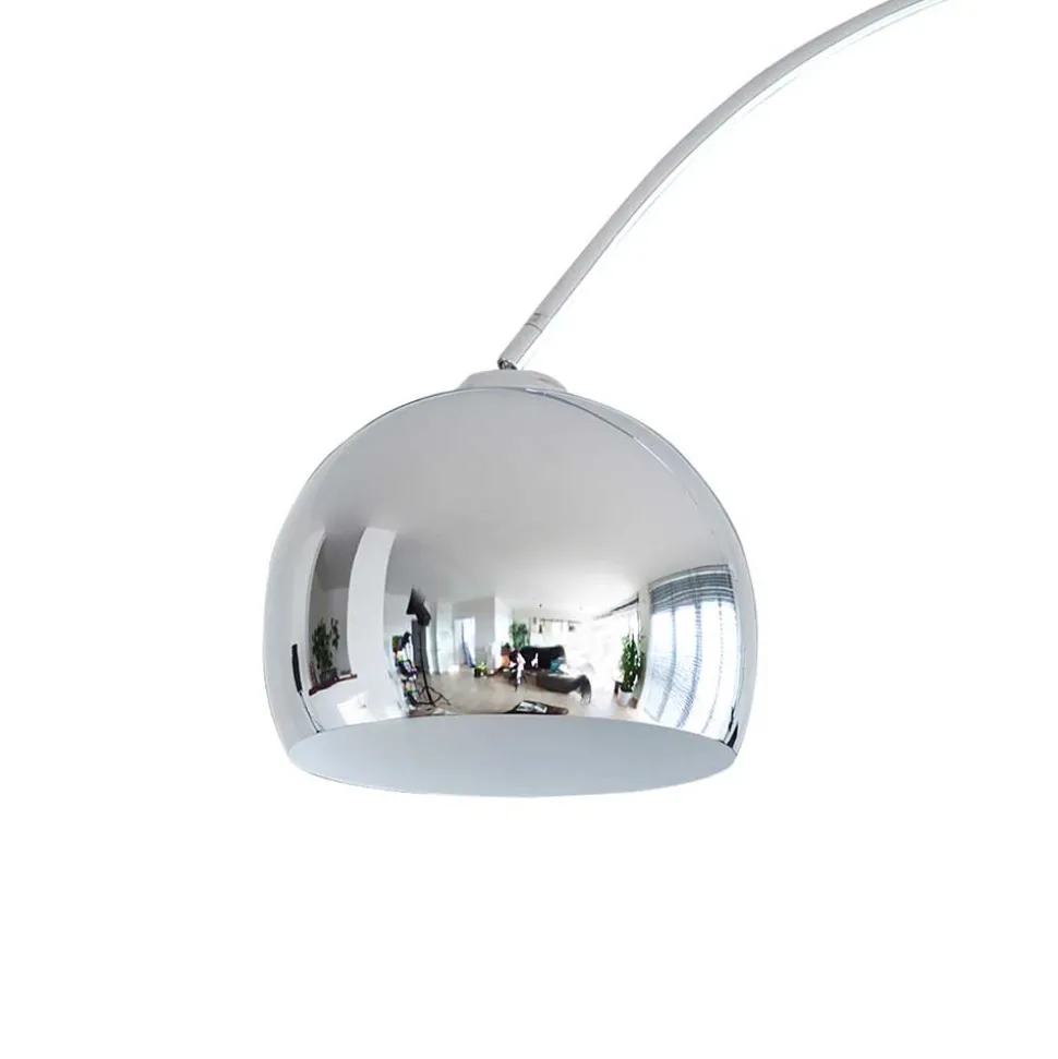 Moderne Stehlampe Bogenleuchte in Chrom - Ina