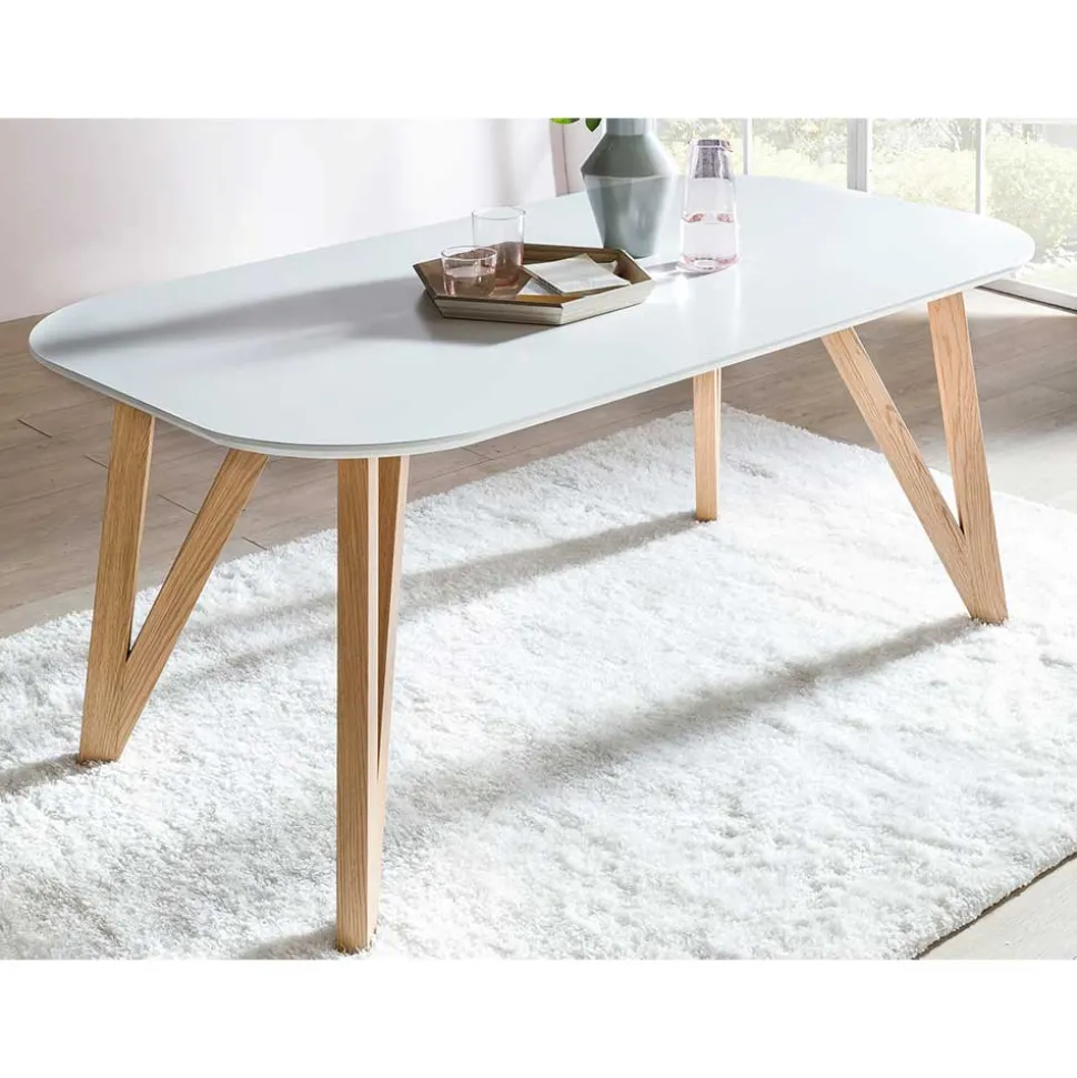 Moderne Tischgruppe mit Armlehnstühlen - Glamoure (fünfteilig)