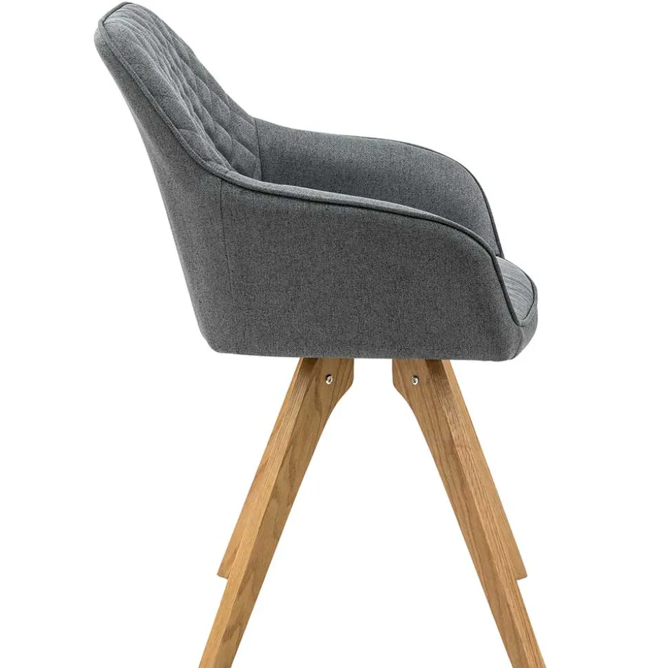 Moderne Tischgruppe mit Armlehnstühlen - Glamoure (fünfteilig)