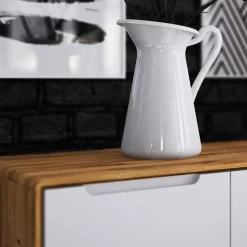 Moderne 2-türige Kommode in Weiß & Wildeiche - Diesta