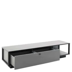 Moderne TV Anbauwand in Grau - Ridona (zweiteilig)