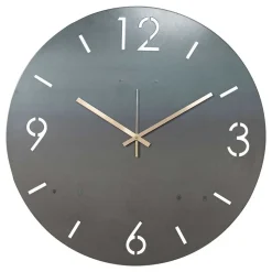 Moderne Wanduhr aus Stahl in Rund - Emsa