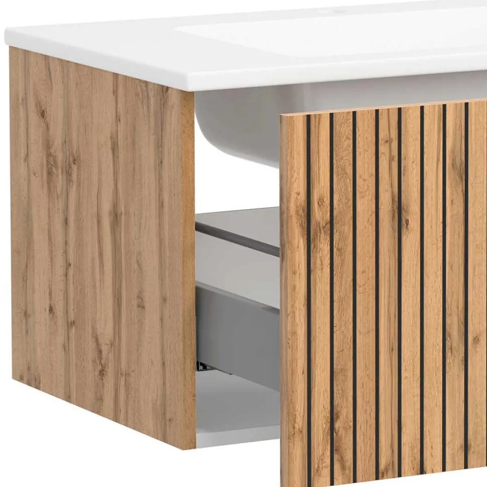 Moderne Waschkonsole mit Einlassbecken - Crystoga