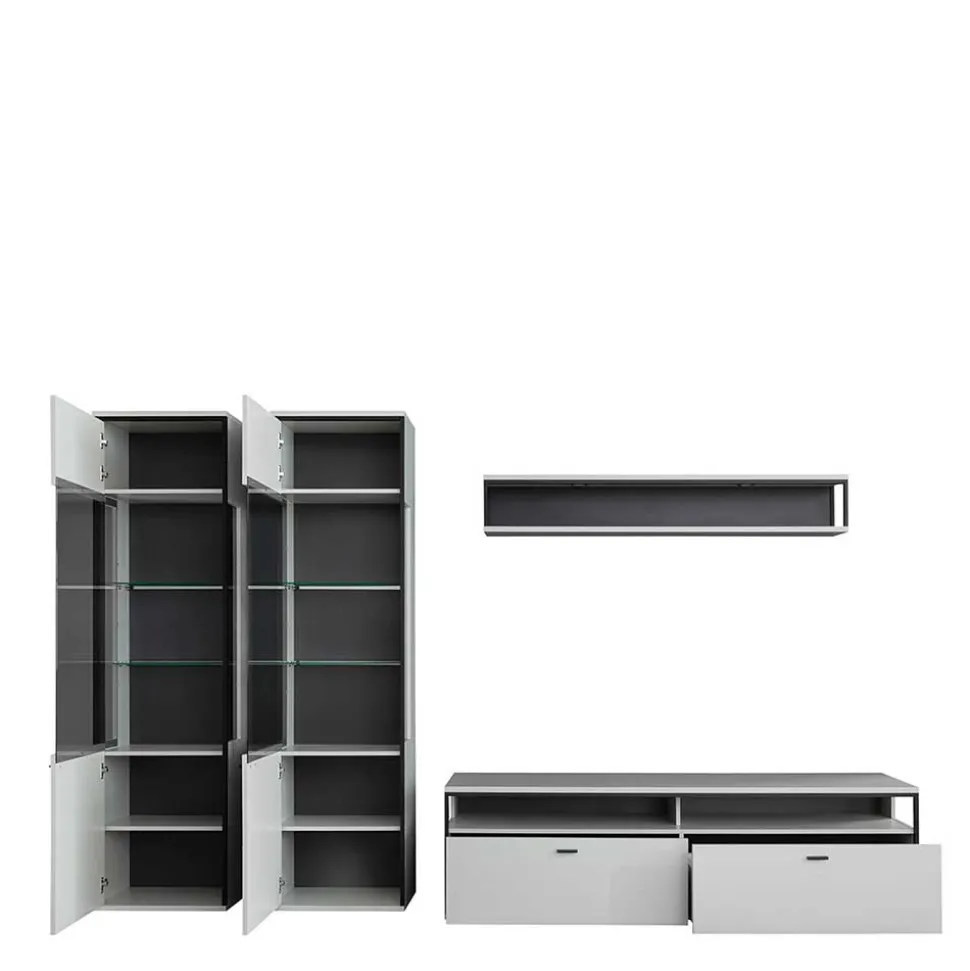 Moderne Wohnwand-Möbel im Set - Loazin (vierteilig)