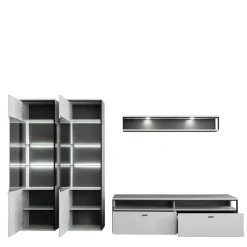 Moderne Wohnwand-Möbel im Set - Loazin (vierteilig)