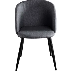 Moderner Armlehnstuhl in Dunkelgrau - Nauizia (2er Set)