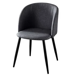 Moderner Armlehnstuhl in Dunkelgrau - Nauizia (2er Set)