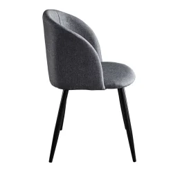 Moderner Armlehnstuhl in Dunkelgrau - Nauizia (2er Set)