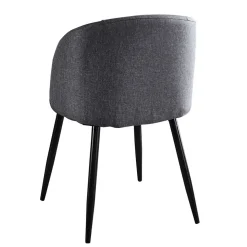 Moderner Armlehnstuhl in Dunkelgrau - Nauizia (2er Set)