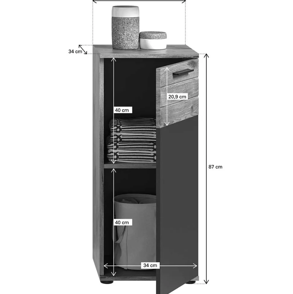Moderner Bad Unterschrank mit 87 cm Höhe - Depart