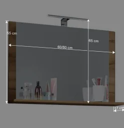 Moderner Bad Waschplatz im Holz Look - Toulon (zweiteilig)