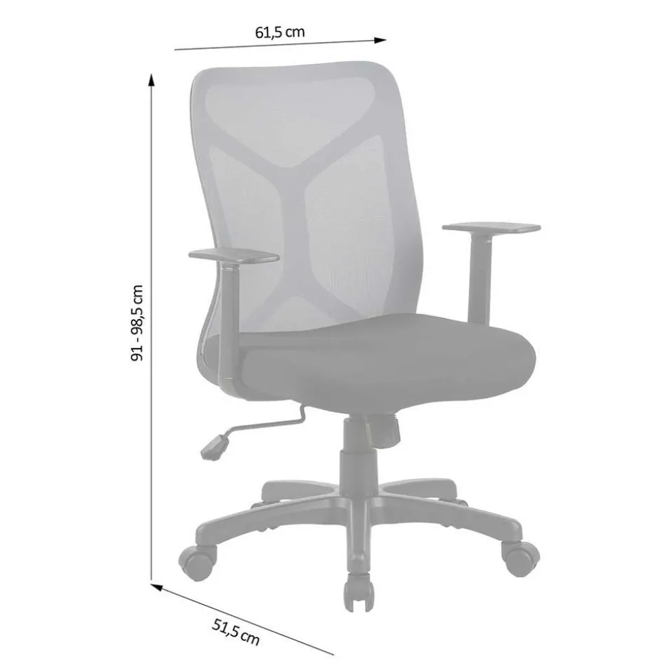 Moderner Bürostuhl mit Mesh Rücken - Cady