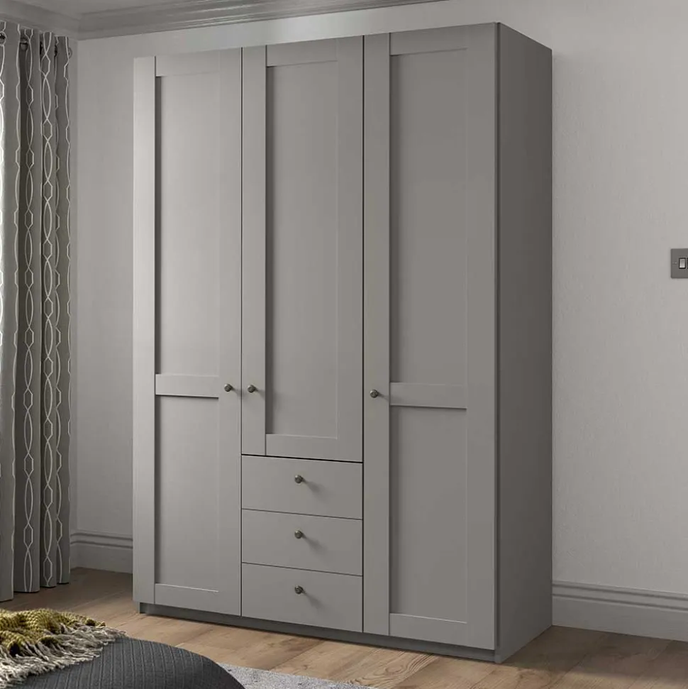 Moderner Kleiderschrank in Hellgrau - Ridonna