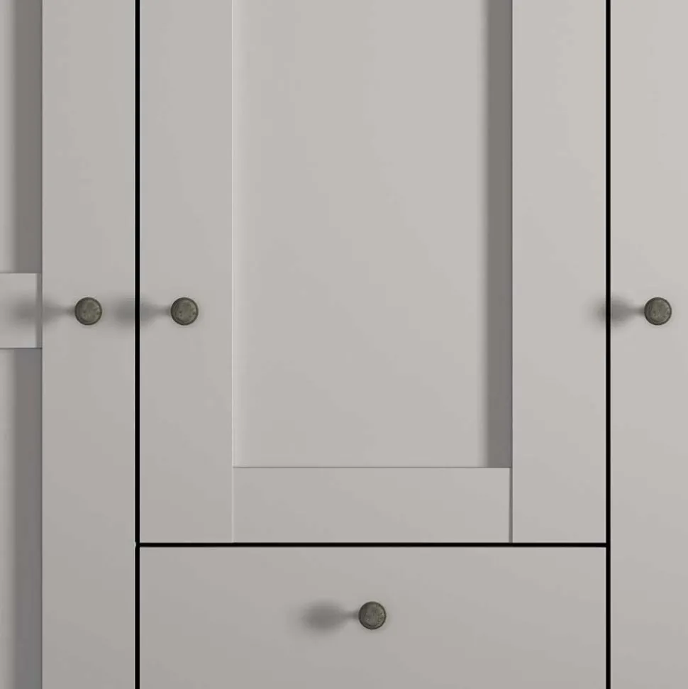 Moderner Kleiderschrank in Hellgrau - Ridonna